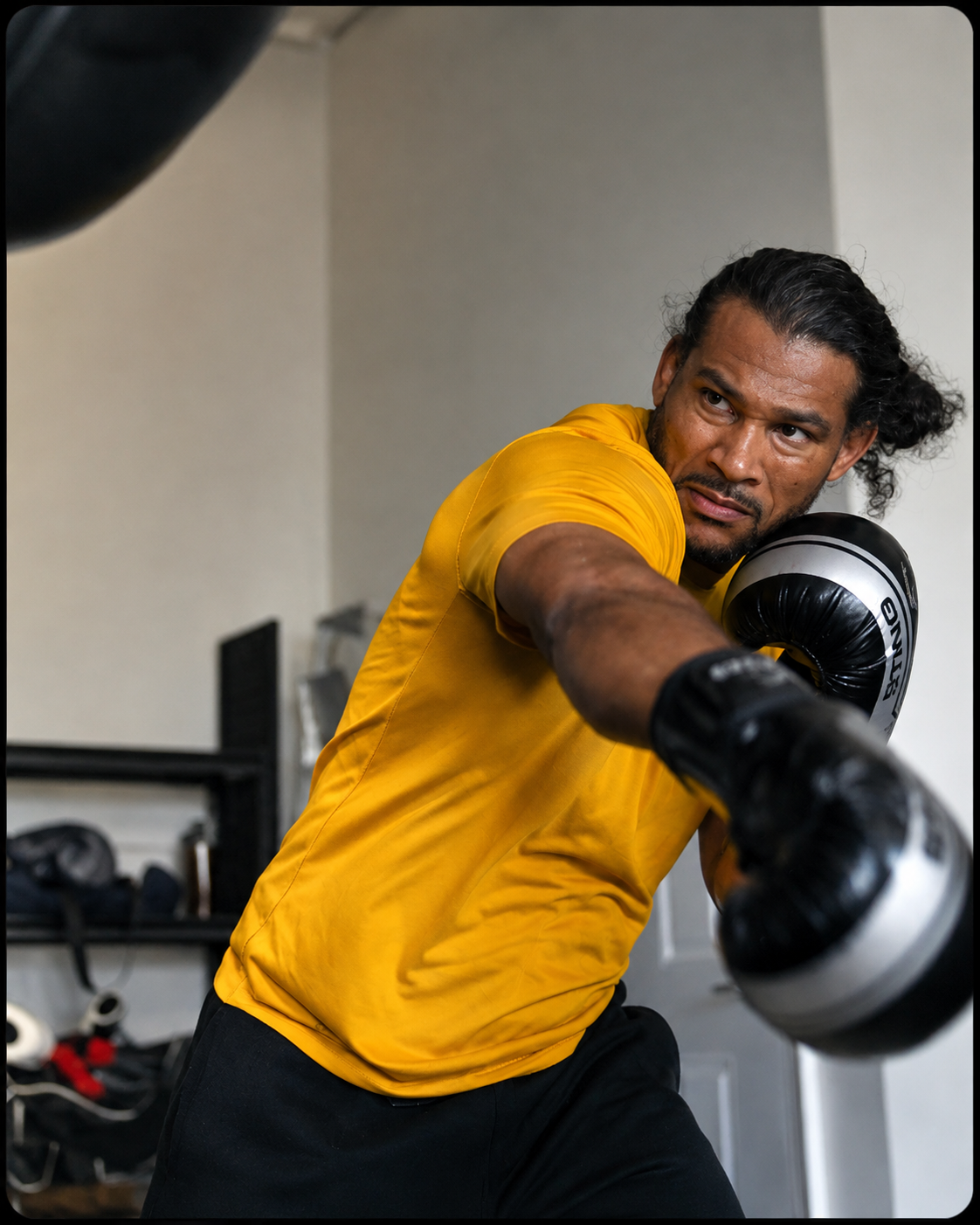 Founder training inside the gym
